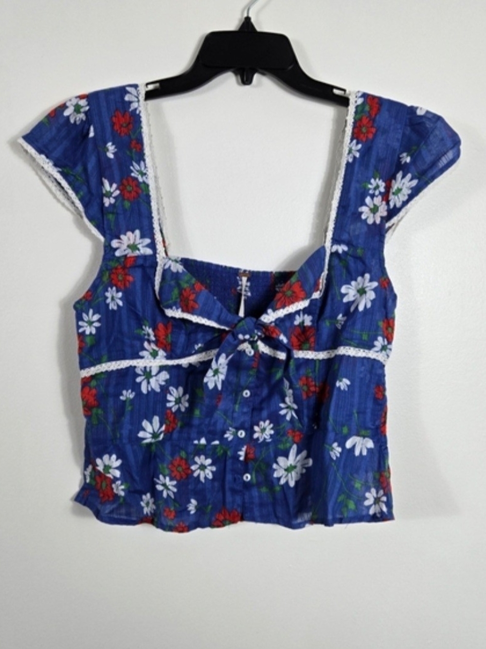 Free People Call Me Baby Blue Quartz Cap Sleeve Top | Size Medium - NWT - Picture 4 of 7